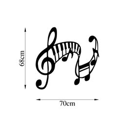 Wallity Musical - 438 Escultura de pared de metal negra